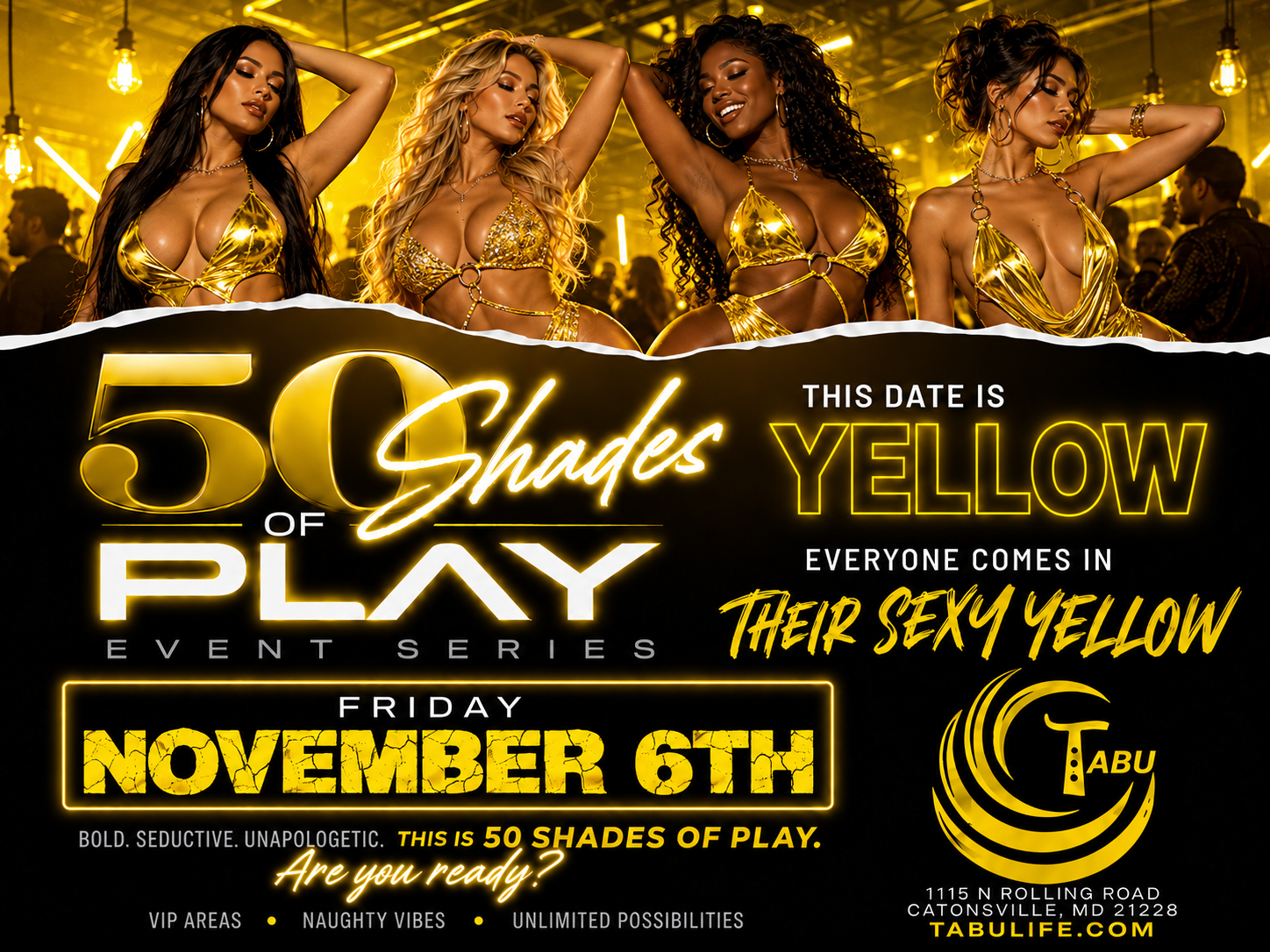 Tabu&rsquo;s 50 Shades of Play - Yellow Event 