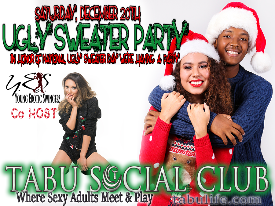 Ugly-Sweater & Sexy Santa Helpers with Young Erotic Swingers